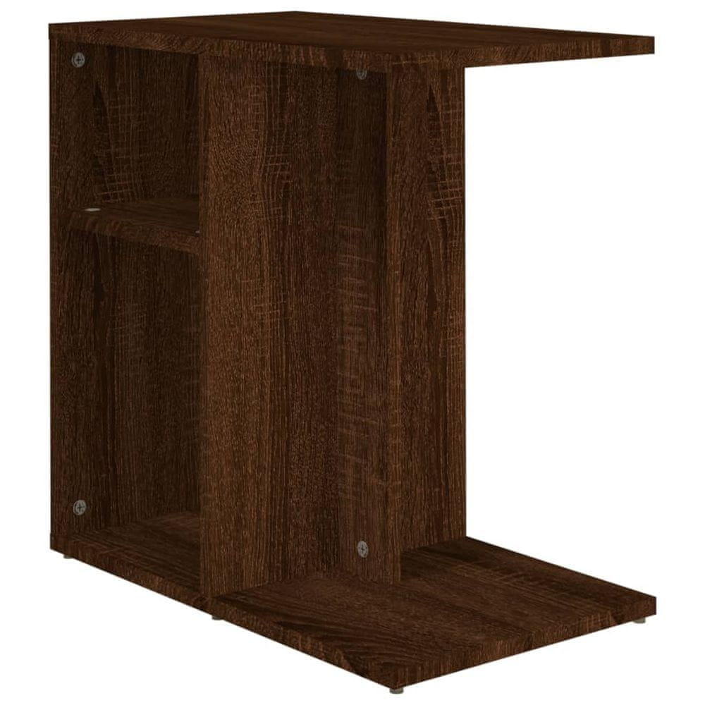 Vidaxl Príručný stolík hnedý dub 50x30x50 cm spracované drevo